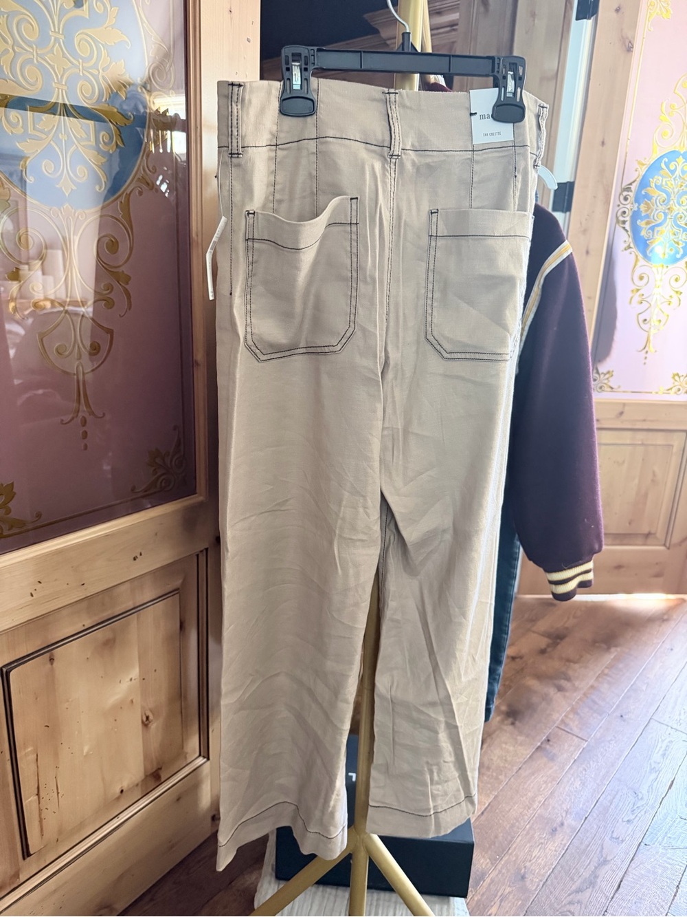 Anthropologie Beige Wide-Leg Trousers new with tags